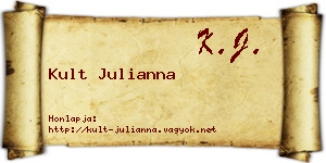 Kult Julianna névjegykártya